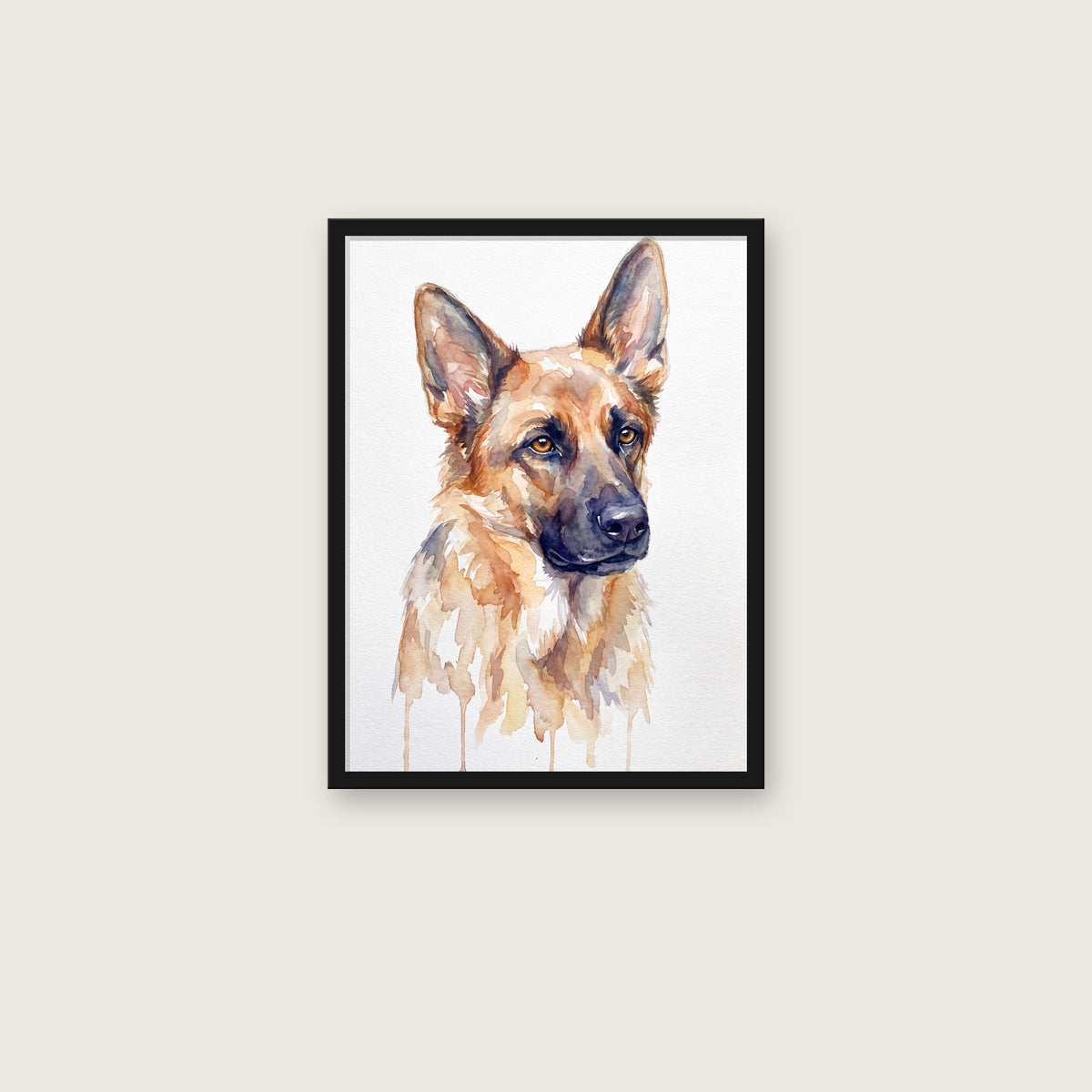 Portrait encadré 30 × 40 — prêt à accrocher